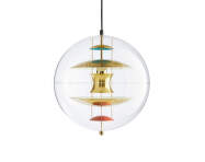 VP Globe Ø40 Pendant Light, brass/red/blue