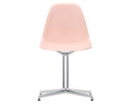 Eames Plastic Side Chair DSL, pale rose / polished aluminum