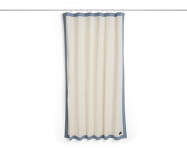 Outline Shower Curtain, cream and blue
