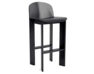 Chisel 35 Bar Stool H75, black lacquered oak