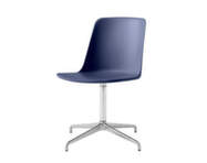 Rely Side Chair HW11, polished aluminium / midnight