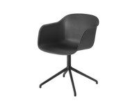 Fiber Armchair Swivel Base, black