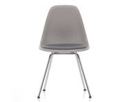 Eames Plastic Side Chair DSX, padded seat