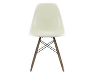 Eames Fiberglass Side Chair DSW, parchment/dark maple