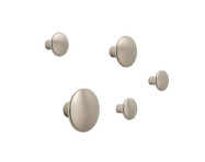 The Dots Metal Hook, Set of 5, taupe