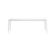 Plate Table 100x220, marble carrara/white base