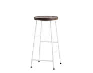 Cornet Bar Stool Low Cream White Steel, smoked oiled oak