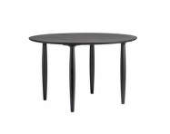 Oku Round Dining Table, black oak