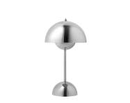 Flowerpot VP9 Portable Lamp, chrome