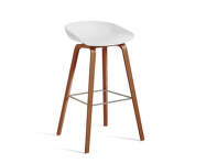 AAS 32 Bar Stool High Walnut Veneer, white