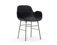 Form Armchair Chrome, black