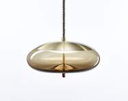 Knot Disco PC1017 Pendant Lamp, smoke brown / brass