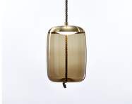 Knot Cilindro PC1019 Pendant Lamp, smoke brown / brass