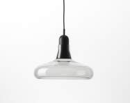 Shadows XL PC911 Pendant Lamp, pearl grey / black stained oak
