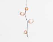 Ivy Vertical 4 PC1060 Pendant Lamp, light pink / white