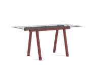 Boa Table 220x110x105 cm, barn red / clear glass