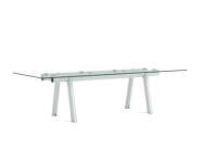 Boa Table 280x110x75 cm, metallic grey / clear glass