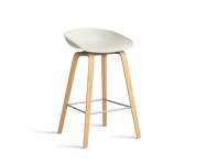 AAS 32 Bar Stool Low Oak Veneer, melange cream