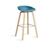 AAS 32 Bar Stool High Oak Veneer, azure blue