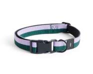 Dogs Collar Flat M/L, lavender/green