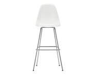 Eames Plastic Bar Stool High, white/chrome