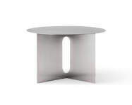 Androgyne Side Table Ø63, brushed steel