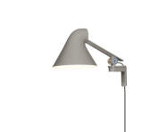 NJP Wall Lamp Short, light aluminium grey