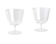 Curve Stem Glass Small, set of 2, clear