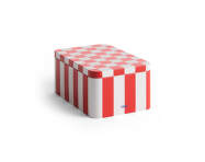 Tin Container Small, red and off-white