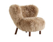 Little Petra VB1 Lounge Chair, walnut/sheepskin Honey