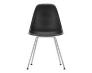 Eames Plastic Side Chair DSX, chrome/deep black