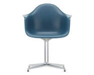 Eames Plastic Armchair DAL, sea blue / polished aluminum