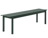 Linear Steel Bench 170 cm, dark green