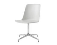 Rely Side Chair HW11, polished aluminium / oyster