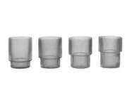 Ripple Glasses, Set of 4, smoked grey