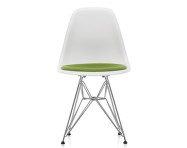 Eames Plastic Side Chair DSR, padded seat