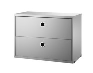 String Chest of Drawers 58 x 30, grey