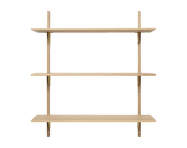 Sector Shelf L/L, natural oak/brass