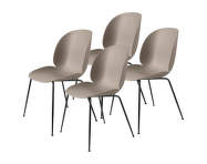 Beetle Chair, Set of 4, black matt / new beige