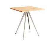 Pyramid Table 21 70x70 Beige Steel, oiled oak