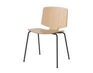 Valby Chair, black steel / white pigmented oak