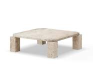 Atlas Coffee Table 82x82, Unfilled Travertine