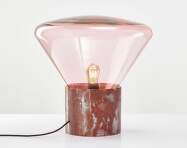 Muffins WOOD 02 PC850 Table Lamp, sunset pink / red marble