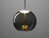 Knot Sfera PC1016 Pendant Lamp, smoke grey / white matte