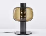 Bonbori Small PC1164 Table Lamp, smoke brown / black matte