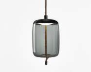 Knot Cilindro PC1019 Pendant Lamp, smoke grey / black matte