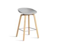 AAS 32 Bar Stool Low Oak Veneer, concrete grey