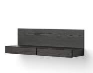 Tana Wall Mounted Media Module, black stained oak