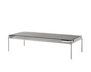 Sett LN12 Coffee Table, dark chrome  / smoked cast glass