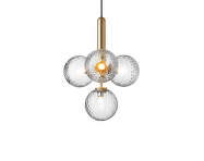 Miira 4 Pendant, brass/optic clear